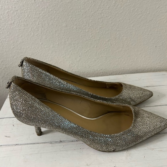 Michael Kors Glittering Silver Heels - Picture 3 of 7